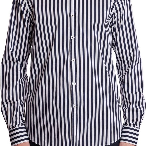 Paisley & Gray Other - Paisley & Gray Navy Dress Shirt with White Wide Stripes. Size Medium